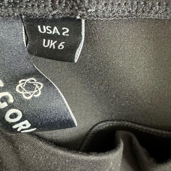 Zaggora London Hot Pants Black Neoprene Yoga Workout Leggings Thermal Fit Size 2 - Picture 6 of 8